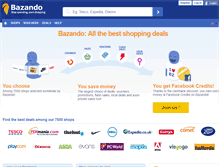 Tablet Screenshot of bazando.co.uk